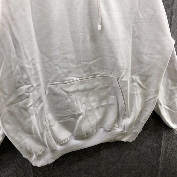 NWT Bronx Express Plain White Hoodie Sweatshirt Unisex Size 4XL DIY Thick - Picture 4 of 11